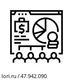 payroll processing line icon vector illustration. Стоковая иллюстрация, иллюстратор Vectorwin / Фотобанк Лори
