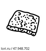 gozleme turkish cuisine line icon vector illustration. Стоковая иллюстрация, иллюстратор Vectorwin / Фотобанк Лори
