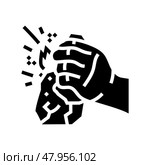 fire making human evolution glyph icon vector illustration. Стоковая иллюстрация, иллюстратор Vectorwin / Фотобанк Лори