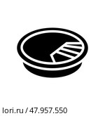 cable management grommet hardware furniture fitting glyph icon vector illustration. Стоковая иллюстрация, иллюстратор Vectorwin / Фотобанк Лори