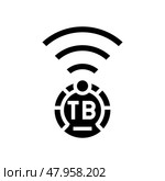 terabyte internet speed future technology glyph icon vector illustration. Стоковая иллюстрация, иллюстратор Vectorwin / Фотобанк Лори