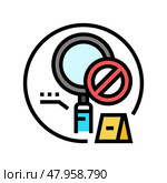 insufficient evidence crime color icon vector illustration. Стоковая иллюстрация, иллюстратор Vectorwin / Фотобанк Лори