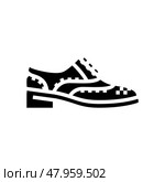wingtip shoes hipster retro glyph icon vector illustration. Стоковая иллюстрация, иллюстратор Vectorwin / Фотобанк Лори