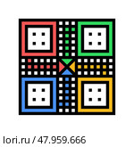 ludo board board table color icon vector illustration. Стоковая иллюстрация, иллюстратор Vectorwin / Фотобанк Лори