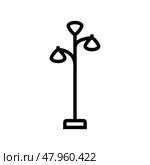 electric torchiere home accessory line icon vector illustration. Стоковая иллюстрация, иллюстратор Vectorwin / Фотобанк Лори