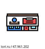 concession shop color icon vector illustration. Стоковая иллюстрация, иллюстратор Vectorwin / Фотобанк Лори