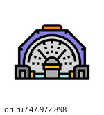 concentrator steel production color icon vector illustration. Стоковая иллюстрация, иллюстратор Vectorwin / Фотобанк Лори