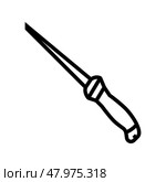 wallboard saw line icon vector illustration. Стоковая иллюстрация, иллюстратор Vectorwin / Фотобанк Лори