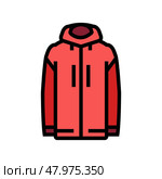windproof outerwear male color icon vector illustration. Стоковая иллюстрация, иллюстратор Vectorwin / Фотобанк Лори