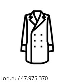 paletot outerwear male line icon vector illustration. Стоковая иллюстрация, иллюстратор Vectorwin / Фотобанк Лори