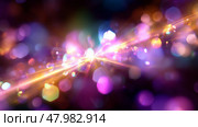 Colorful light reflections create a vibrant abstract background with sparkling effects. Стоковое AI-изображение, AI-художник Сергей Толмачёв / Фотобанк Лори