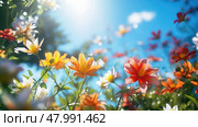 evergreen flower foliage sunlight botanical ai generated. Стоковое AI-изображение, AI-художник Vectorwin / Фотобанк Лори