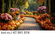 landscape scenic beautiful decoration elegant ai generated. Стоковое AI-изображение, AI-художник Vectorwin / Фотобанк Лори