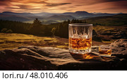 malt scotch whiskey drink highland ai generated. Стоковое AI-изображение, AI-художник Vectorwin / Фотобанк Лори