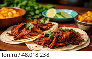 guacamole red mexican food tacos ai generated. Стоковое AI-изображение, AI-художник Vectorwin / Фотобанк Лори