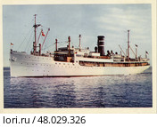 Пароход компании S.S. Ariadne Finland Steamship Co Ltd, 1958 г. Стоковое фото, фотограф Retro / Фотобанк Лори