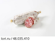 Dry cured French sausage. Стоковое фото, фотограф Alena Dvorakova / PantherMedia / Фотобанк Лори