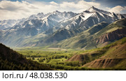 uplift fault block mountains ai generated. Стоковое AI-изображение, AI-художник Vectorwin / Фотобанк Лори