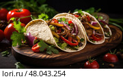 guacamole lunch taco food ai generated. Стоковое AI-изображение, AI-художник Vectorwin / Фотобанк Лори