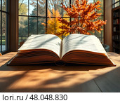 Книга на столе. Стоковое AI-изображение, AI-художник Boostport / Фотобанк Лори