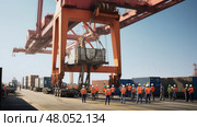 logistics merchandise ship cargo ai generated. Стоковое AI-изображение, AI-художник Vectorwin / Фотобанк Лори