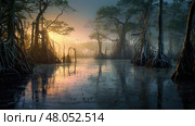mire tidal swamp landscape ai generated. Стоковое AI-изображение, AI-художник Vectorwin / Фотобанк Лори