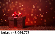 glitter sparkle red background ai generated. Стоковое AI-изображение, AI-художник Vectorwin / Фотобанк Лори