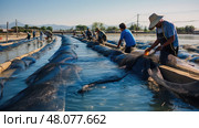 ing blue fish farm ai generated. Стоковое AI-изображение, AI-художник Vectorwin / Фотобанк Лори