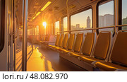 city light rail train ai generated. Стоковое AI-изображение, AI-художник Vectorwin / Фотобанк Лори