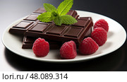 cocoa dark chocolate health ai generated. Стоковое AI-изображение, AI-художник Vectorwin / Фотобанк Лори