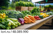 crops regenerative agriculture ai generated. Стоковое AI-изображение, AI-художник Vectorwin / Фотобанк Лори
