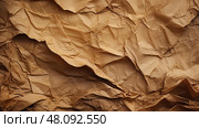 frayed brown crumpled paper ai generated. Стоковое AI-изображение, AI-художник Vectorwin / Фотобанк Лори
