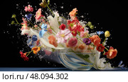 garden motion lower thirds flowers ai generated. Стоковое AI-изображение, AI-художник Vectorwin / Фотобанк Лори