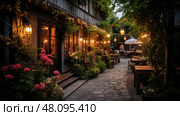 inn home hotel building ai generated. Стоковое AI-изображение, AI-художник Vectorwin / Фотобанк Лори