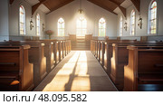 stained inside church building ai generated. Стоковое AI-изображение, AI-художник Vectorwin / Фотобанк Лори