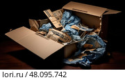 fragmented broken package ai generated. Стоковое AI-изображение, AI-художник Vectorwin / Фотобанк Лори