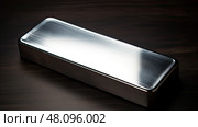 smooth silver ingot ai generated. Стоковое AI-изображение, AI-художник Vectorwin / Фотобанк Лори