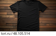 shor black mock up t shirt ai generated. Стоковое AI-изображение, AI-художник Vectorwin / Фотобанк Лори