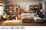 arrangement organizing house ai generated. Стоковое AI-изображение, AI-художник Vectorwin / Фотобанк Лори