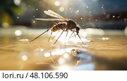 larvae mosquito water ai generated. Стоковое AI-изображение, AI-художник Vectorwin / Фотобанк Лори