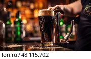pint saint patricks day beer ai generated. Стоковое AI-изображение, AI-художник Vectorwin / Фотобанк Лори
