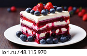 berries red white blue gradient ai generated. Стоковое AI-изображение, AI-художник Vectorwin / Фотобанк Лори