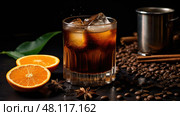 coldbrew coffee cocktail. Стоковое AI-изображение, AI-художник Vectorwin / Фотобанк Лори
