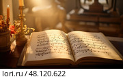 sacred hymn book ai generated. Стоковое AI-изображение, AI-художник Vectorwin / Фотобанк Лори