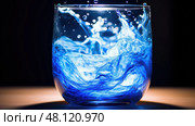 dispersion ink water blue ai generated. Стоковое AI-изображение, AI-художник Vectorwin / Фотобанк Лори