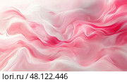 Soft pink and white abstract waves creating a fluid artistic background. Мягкие розовые и белые абстрактные волны создают плавный художественный фон. Стоковое AI-изображение, AI-художник Katsiaryna Repich / Фотобанк Лори