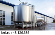 tank equipment milk production ai generated. Стоковое AI-изображение, AI-художник Vectorwin / Фотобанк Лори
