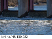River sluice system, flowing water flow from the upper level to the lower, waterfall. Стоковое фото, фотограф ~✿Eлена Челышева(Кочина)✿~ / Фотобанк Лори