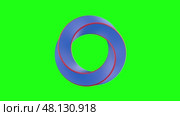 Obius strip ring on green background. Isolated 3D illustration. Стоковая анимация, аниматор Ильин Сергей / Фотобанк Лори