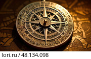 engravings sun compass ai generated. Стоковое AI-изображение, AI-художник Vectorwin / Фотобанк Лори